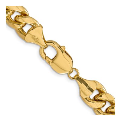 14K Yellow Gold 11mm Semi-Solid Miami Cuban Chain – view 3