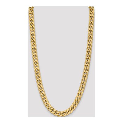 14K Yellow Gold 11mm Semi-Solid Miami Cuban Chain – view 4