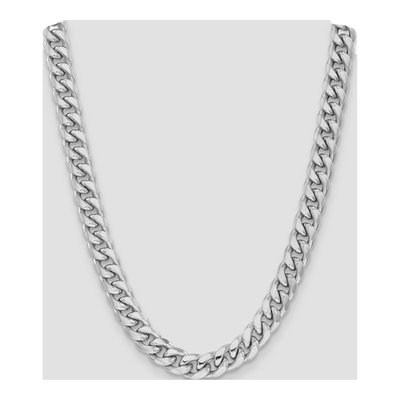 14K White Gold 11mm Semi-Solid Miami Cuban Chain – view 4
