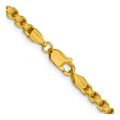 14K Yellow Gold 3.6mm Semi-Solid Round Box Chain – view 3