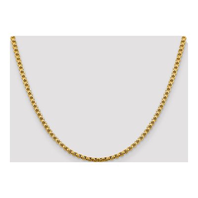 14K Yellow Gold 3.6mm Semi-Solid Round Box Chain – view 4