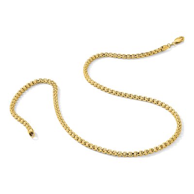 14K Yellow Gold 3.6mm Semi-Solid Round Box Chain – view 5