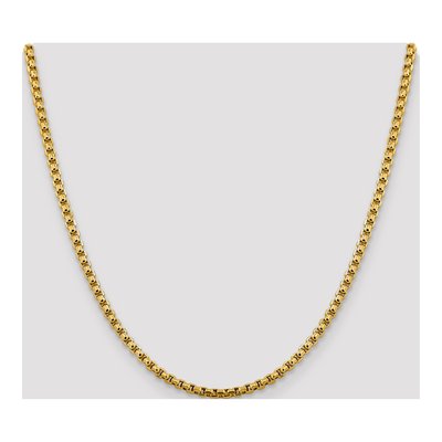 14K Yellow Gold 3.6mm Semi-Solid Round Box Chain – view 4