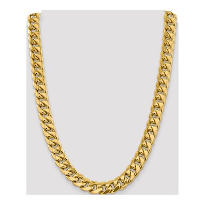 14K Yellow Gold 13.2mm Semi-Solid Miami Cuban Chain – view 4