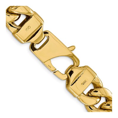 14K Yellow Gold 15mm Semi-Solid Miami Cuban Chain – view 3