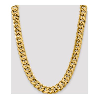 14K Yellow Gold 15mm Semi-Solid Miami Cuban Chain – view 4