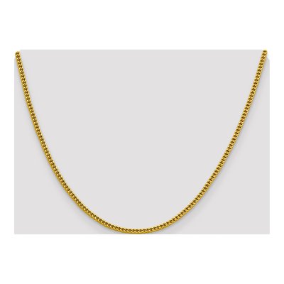 14K Yellow Gold 2.2mm Semi-Solid Franco Chain – view 5