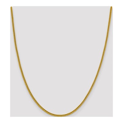 14K Yellow Gold 2.2mm Semi-Solid Franco Chain – view 5