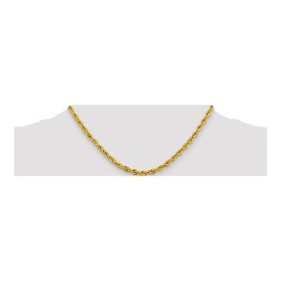 14K Yellow Gold 4.25mm Semi-Solid Rope Chain – view 5