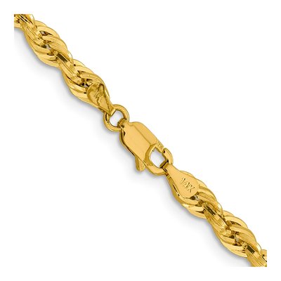 14K Yellow Gold 4.25mm Semi-Solid 22-inch Rope Chain – view 4