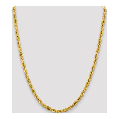 14K Yellow Gold 4.25mm Semi-Solid 22-inch Rope Chain – view 5