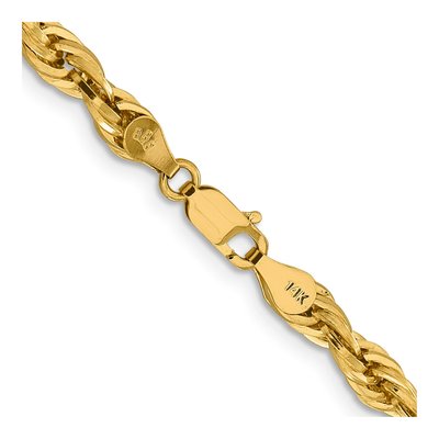 14K Yellow Gold 4.75mm Semi-Solid 20-inch Rope Chain – view 4