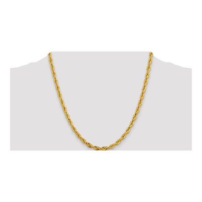 14K Yellow Gold 4.75mm Semi-Solid 20-inch Rope Chain – view 5