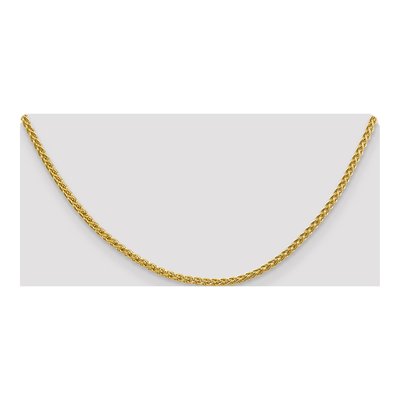 14K Yellow Gold 2.75mm Semi-Solid Wheat Chain – view 5
