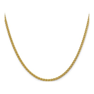 14K Yellow Gold 2.75mm Semi-Solid Wheat Chain – view 3
