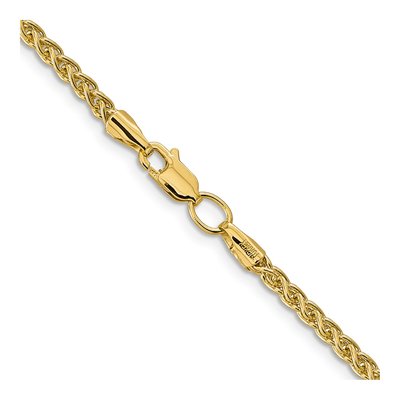 14K Yellow Gold 2.75mm Semi-Solid Wheat Chain – view 4