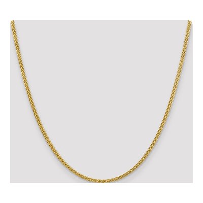 14K Yellow Gold 2.75mm Semi-Solid Wheat Chain – view 5