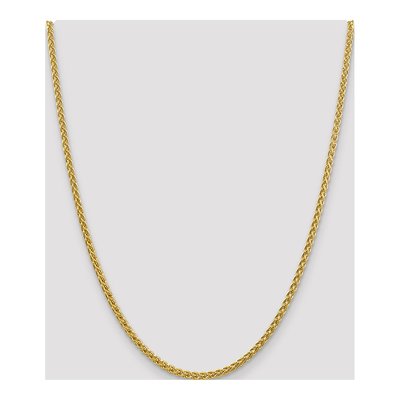14K Yellow Gold 2.75mm Semi-Solid Wheat Chain – view 5