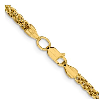 14K Yellow Gold 3.45mm Semi-Solid Wheat Chain – view 5
