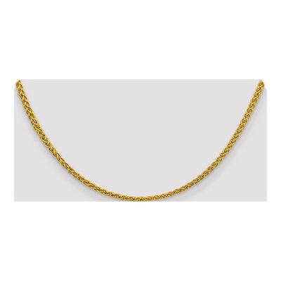 14K Yellow Gold 3.45mm Semi-Solid Wheat Chain – view 6