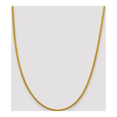 14K Yellow Gold 3.45mm Semi-Solid Wheat Chain – view 5