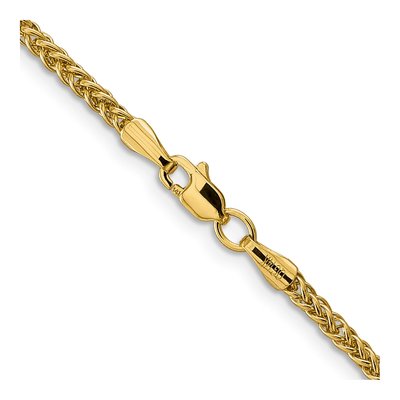 14K Yellow Gold 2.35mm Semi-Solid Wheat Chain – view 3