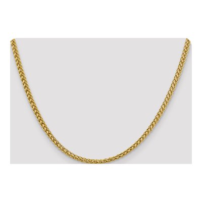 14K Yellow Gold 3.5mm Semi-Solid Wheat Chain – view 4