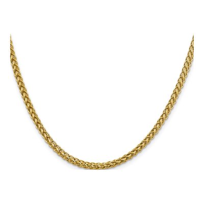 14K Yellow Gold 3.5mm Semi-Solid Wheat Chain – view 2