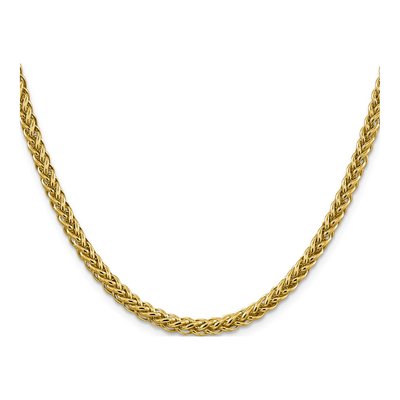 14K Yellow Gold 4.65mm Semi-Solid Wheat Chain – view 3