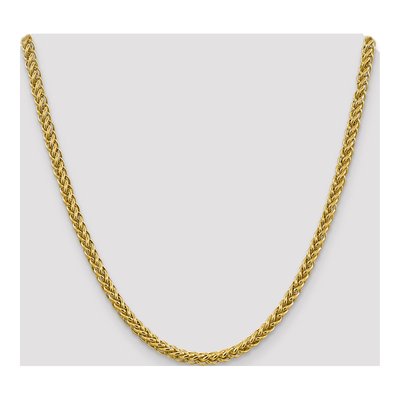 14K Yellow Gold 4.65mm Semi-Solid Wheat Chain – view 5