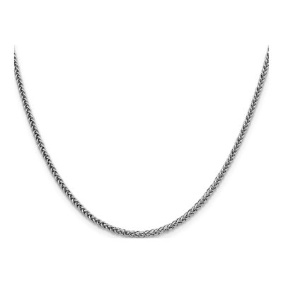 14K White Gold 2.35mm Semi-Solid 20-Inch Wheat Chain – view 4