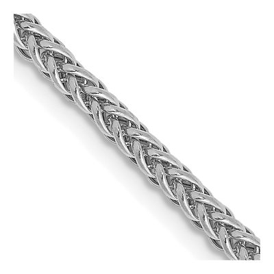 14K White Gold 2.35mm Semi-Solid 20-Inch Wheat Chain