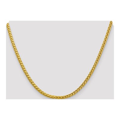 14K Yellow Gold 3.1mm Semi-Solid Diamond-Cut Wheat Chain – view 6