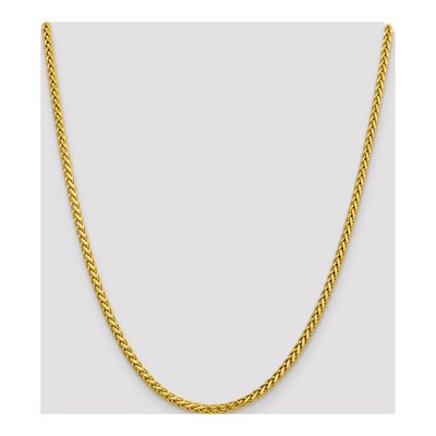 14K Yellow Gold 3.1mm Semi-Solid Diamond-Cut Wheat Chain – view 5