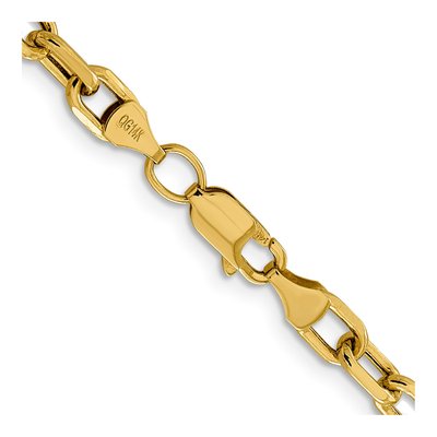 14K Yellow Gold 4.9mm Semi-Solid Diamond-Cut Open Cable Chain – view 5