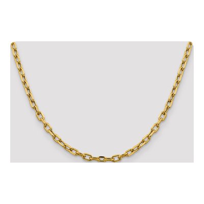 14K Yellow Gold 4.9mm Semi-Solid Diamond-Cut Open Cable Chain – view 6