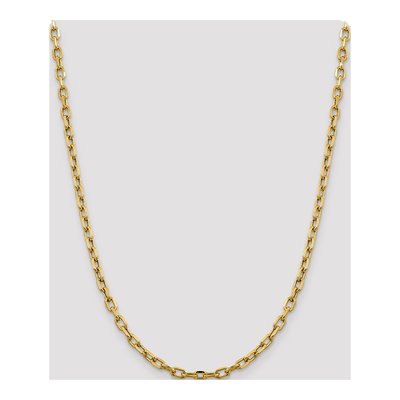 14K Yellow Gold 4.9mm Semi-Solid Diamond-Cut Open Cable Chain – view 5