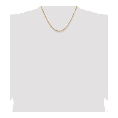 14K Yellow Gold 3mm Semi-Solid Diamond-Cut Open Cable Chain – view 4