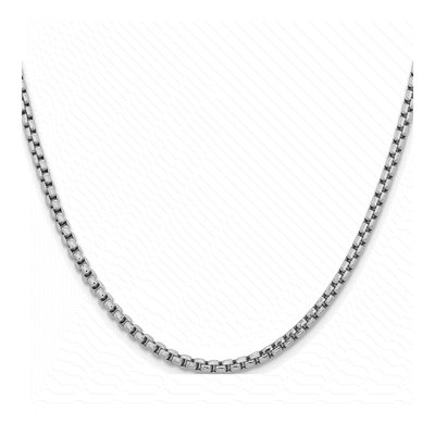 14K White Gold 3.6mm Semi-Solid Round Box Chain – view 4