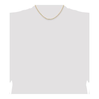 14K Yellow Gold 2.85mm Semi-Solid Curb Chain – view 4