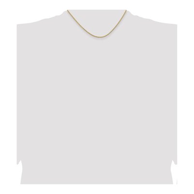 14K Yellow Gold 1.85mm Semi-Solid Curb Chain – view 4