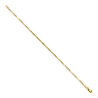 14K Yellow Gold 1.85mm Semi-Solid Curb Chain Bracelet – view 2