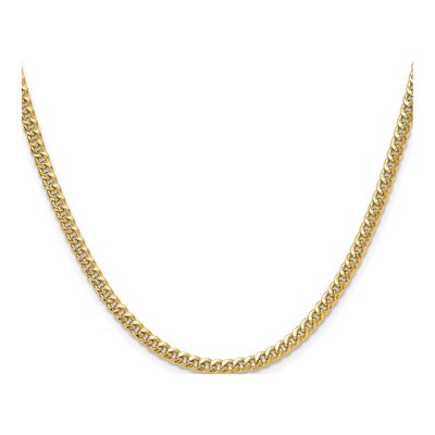 14K Yellow Gold 3.5mm Semi-Solid Miami Cuban Chain – view 2