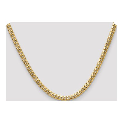 14K Yellow Gold 5.25mm Semi-Solid Miami Cuban Chain – view 4