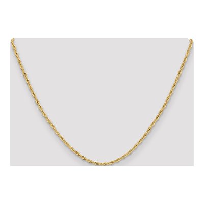 14K Yellow Gold 2.5mm Semi-Solid Rope Chain – view 5