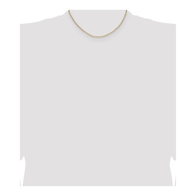 14K Yellow Gold 2.2mm Semi-Solid Beveled Paperclip Chain – view 5