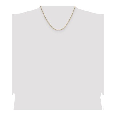 14K Yellow Gold 2.2mm Semi-Solid Beveled Paperclip Chain – view 5