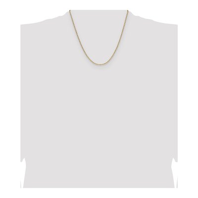 14K Yellow Gold 2.2mm Semi-Solid Beveled Paperclip Chain – view 5