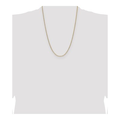 14K Yellow Gold 2.2mm Semi-Solid Beveled Paperclip Chain – view 5