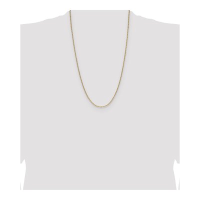 14K Yellow Gold 2.2mm Semi-Solid Beveled Paperclip Chain – view 5